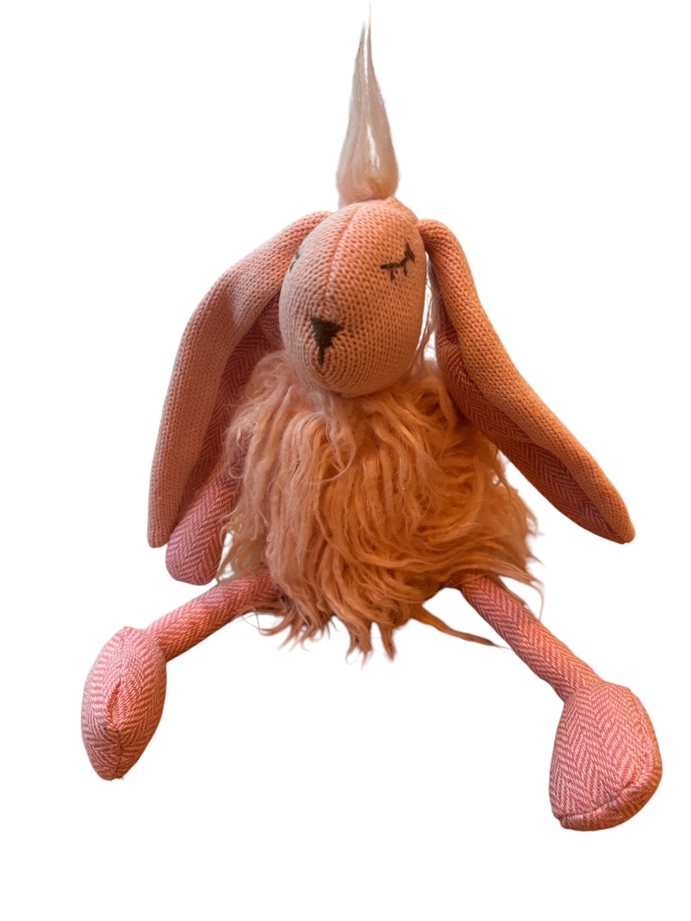 RH Baby & Child Wooly Bunny Plush Pink Stuffed Animal Baby Gift